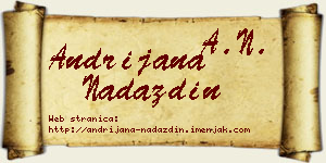 Andrijana Nadaždin vizit kartica